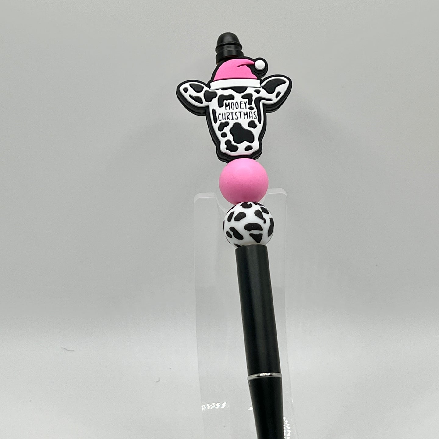 Pink Mooey Christmas Metal Pen
